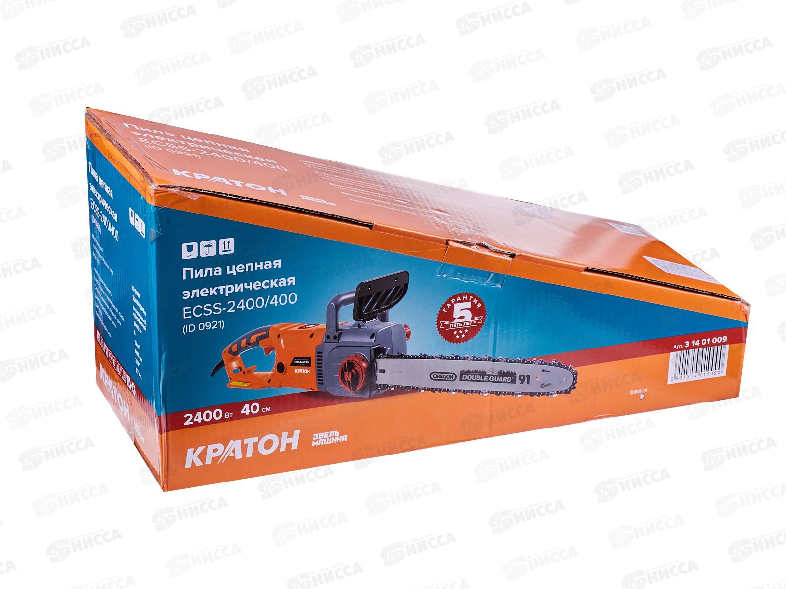 Пила цепная электрическая 2400Вт Кратон &quotЗверь машина&quot, ECSS-2400/400