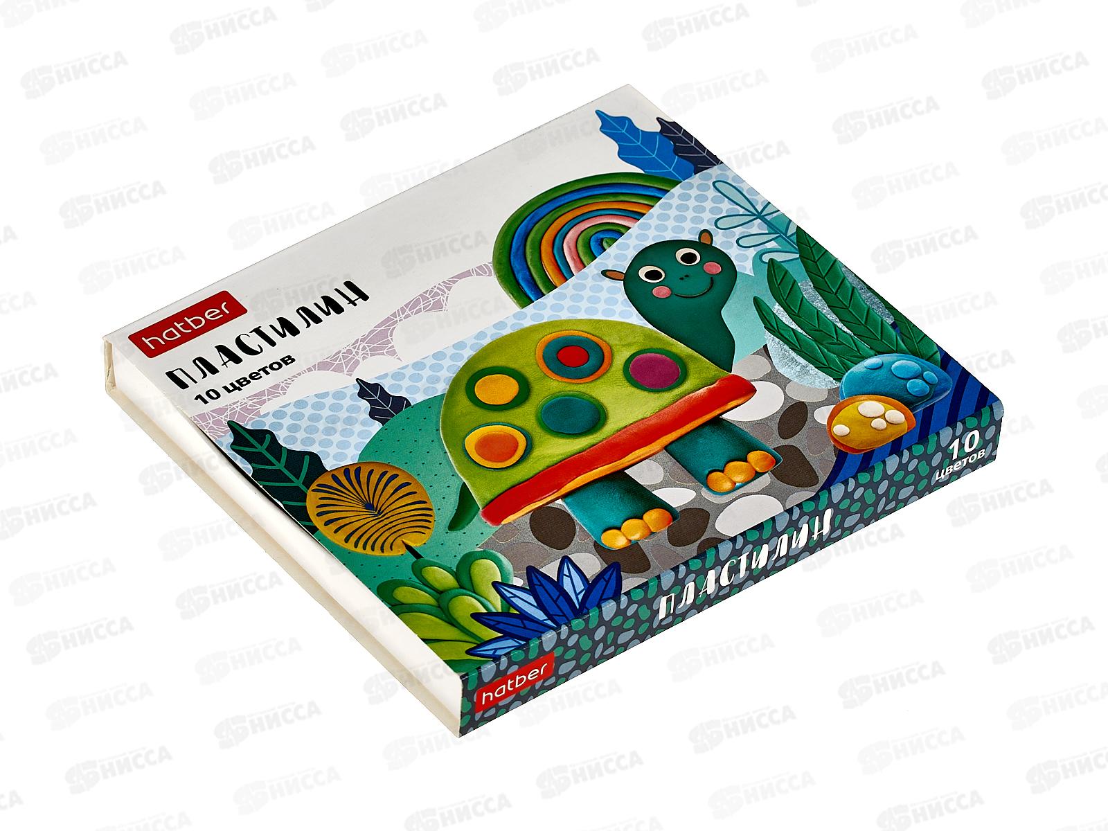 Пластилин 10цветов 200г Hatber COLORA, стек, 071784 *20