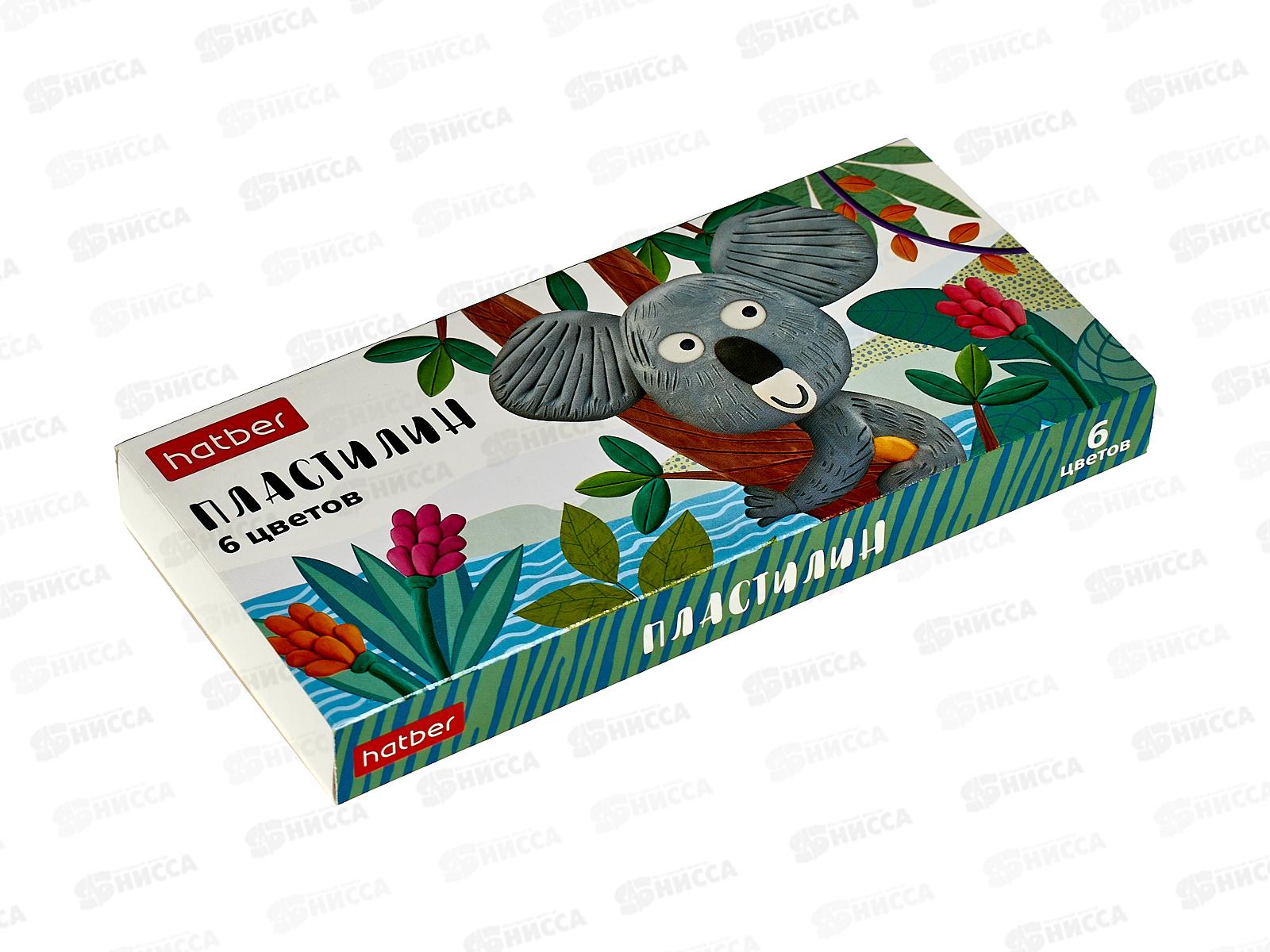 Пластилин  6цветов 120г Hatber COLORA, стек, 071782 *30