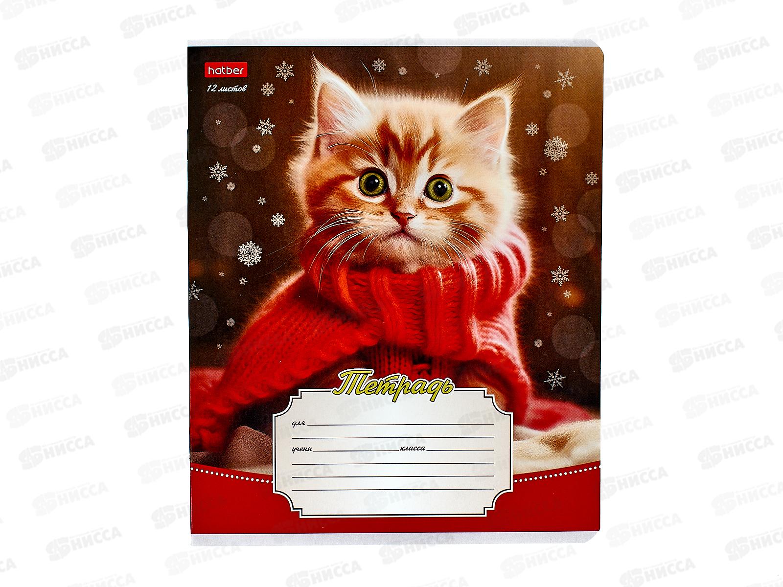 Тетрадь 12л лин. Hatber Уютные котики *20/280