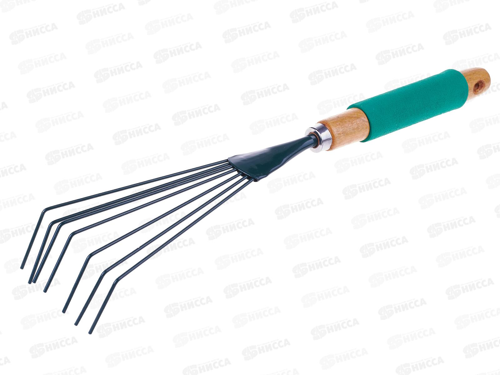 Грабли веерные 42см, деревянная ручка+поролон, AL-231051  *120