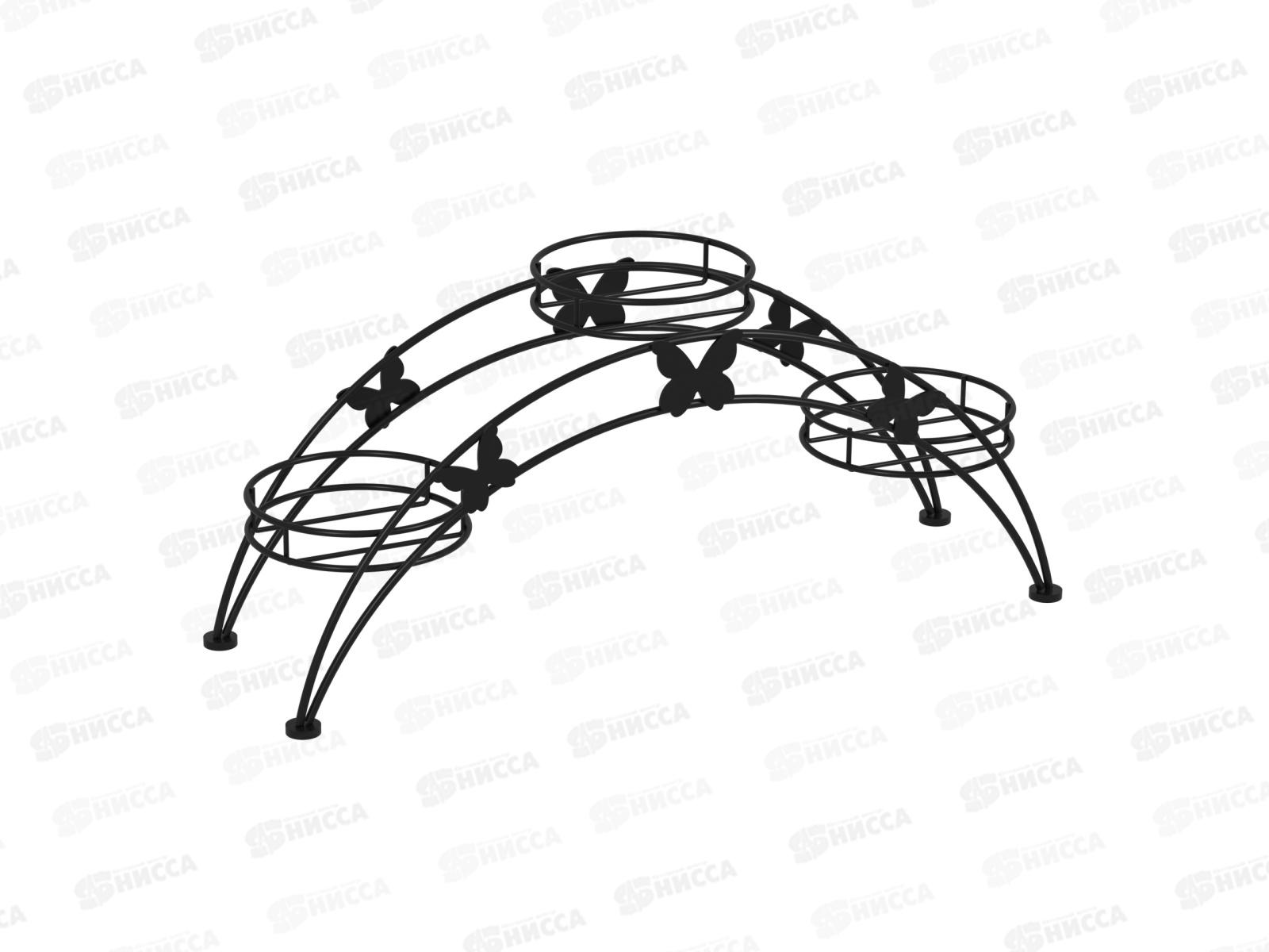Подставка для цветов &quotАрка 3&quot черный ПДЦ413