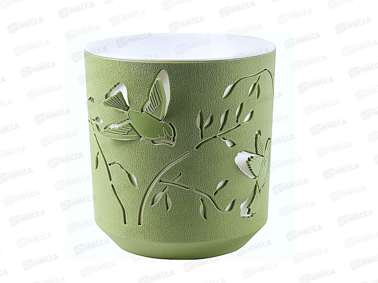 Кашпо &quotКолибри&quot 1,25л Оливковый/Белый КШ-4646 *27