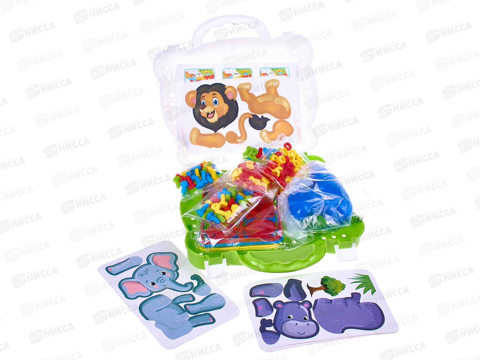 Набор конструктор-зверята с дрелью на бат. 168-2, ZY1587007, 23х6х24,5