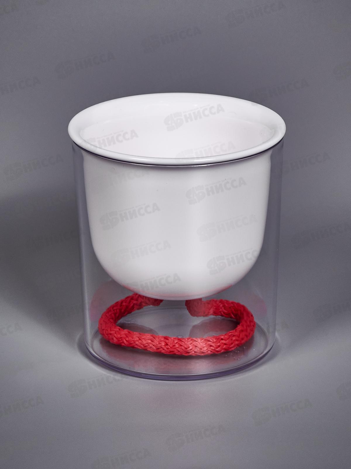 Кашпо ГРЕВИ D95мм Н105мм 0,28л фитильный полив Белый М3130 *12