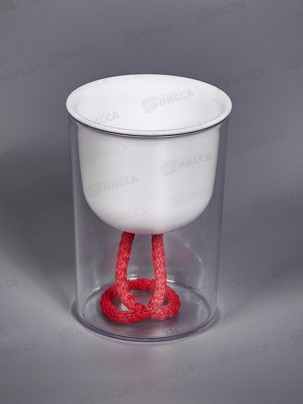 Кашпо ГРЕВИ D95мм Н135мм 0,28л фитильный полив Белый М3131 *12