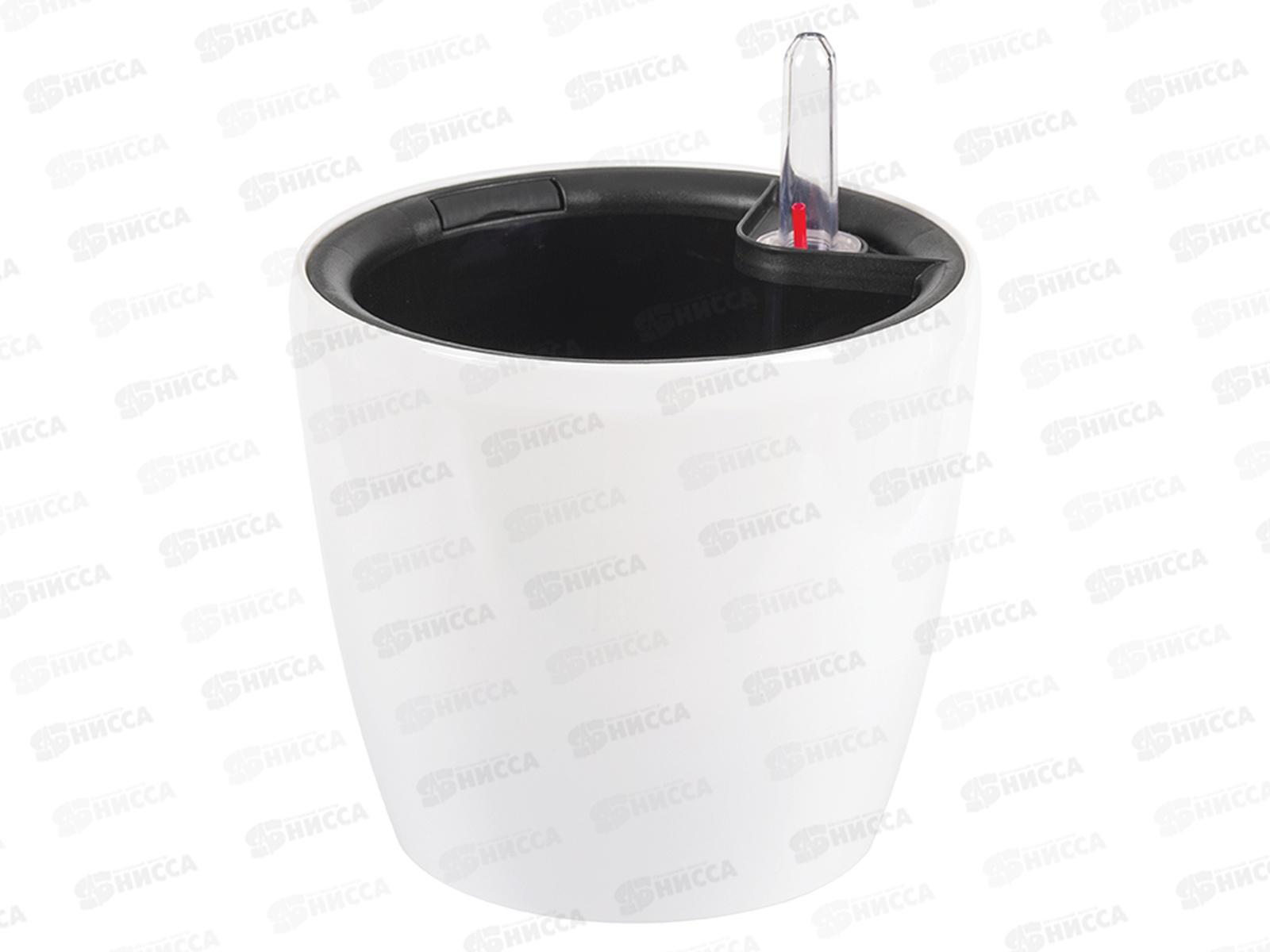 Кашпо АНФА D150мм вставка и автополив Белый М3230 *12