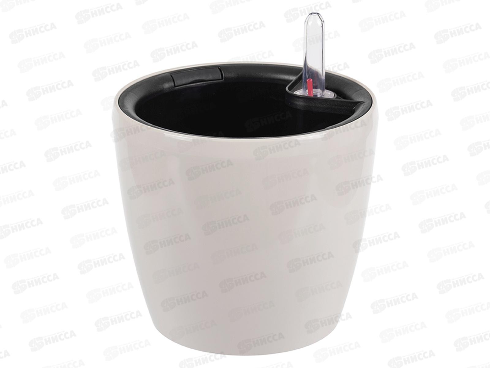 Кашпо АНФА D150мм вставка и автополив Кремовый М3230 *12