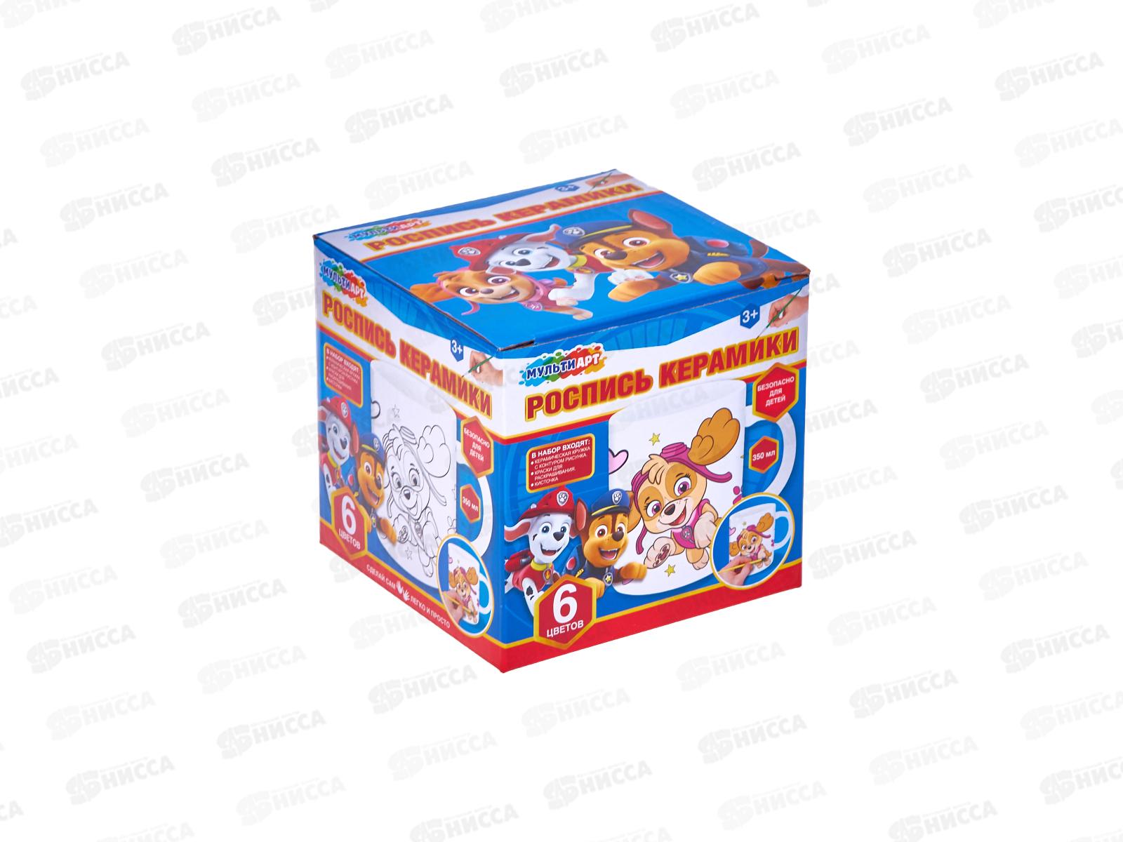 Кружка для росписи, 6цв. Суперщенки, MUG-МАРР