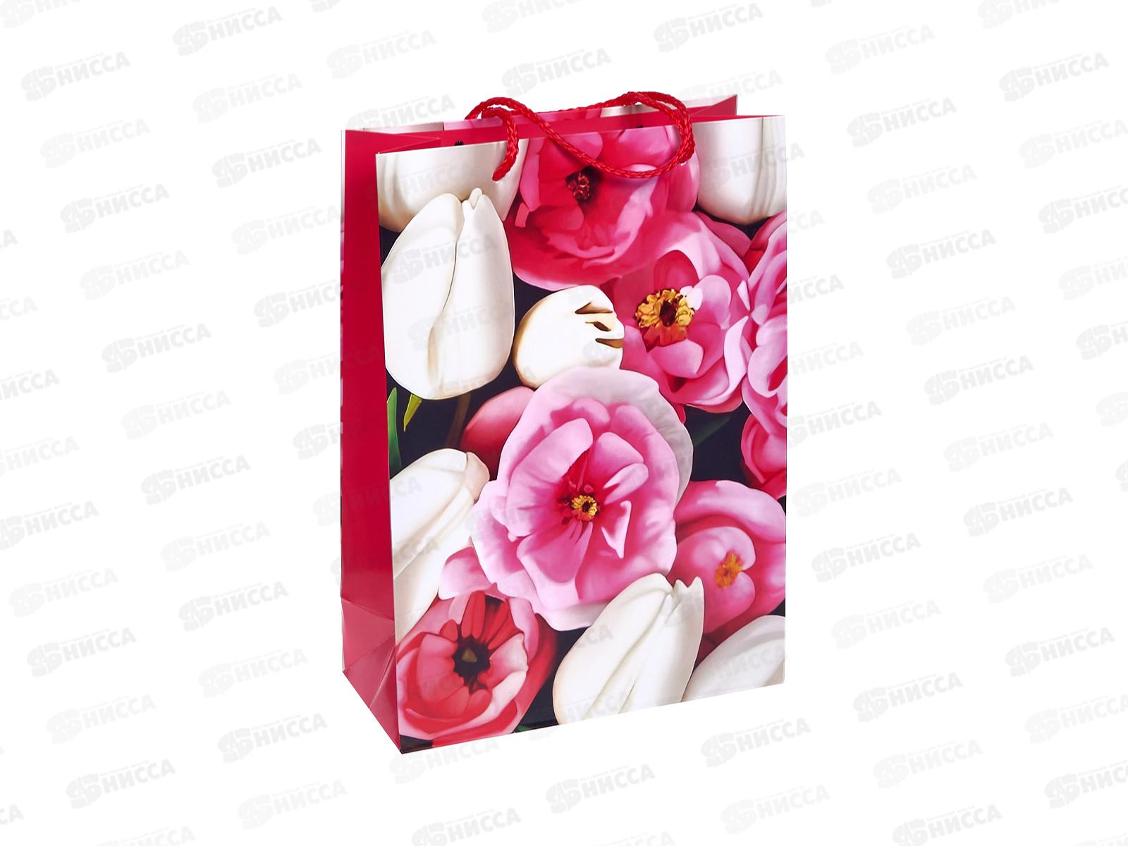 Пакет подарочный 22х31х10см ml Цветы, PML-104466-LWR4, 371700  *12