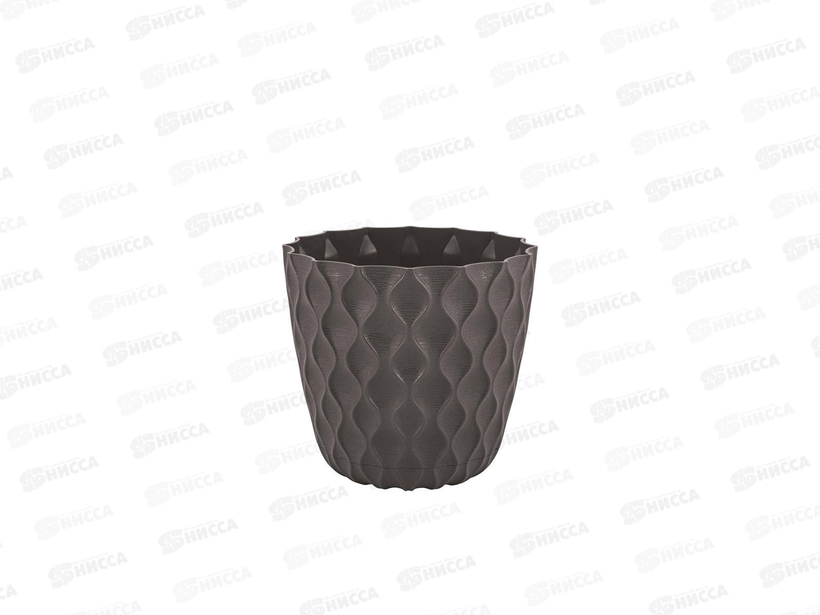 Горшок  для цветов  &quotInGreen Wave" 0,65л Горький шоколад IG650010011 *12