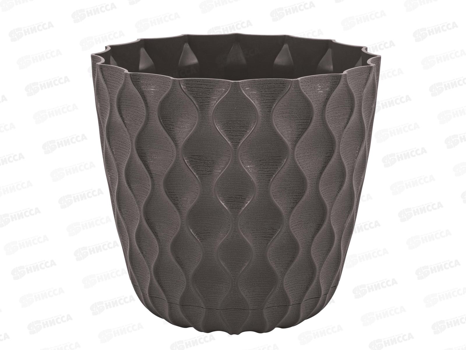 Горшок  для цветов  &quotInGreen Wave&quot 4,7л Горький шоколад IG650310011 *6