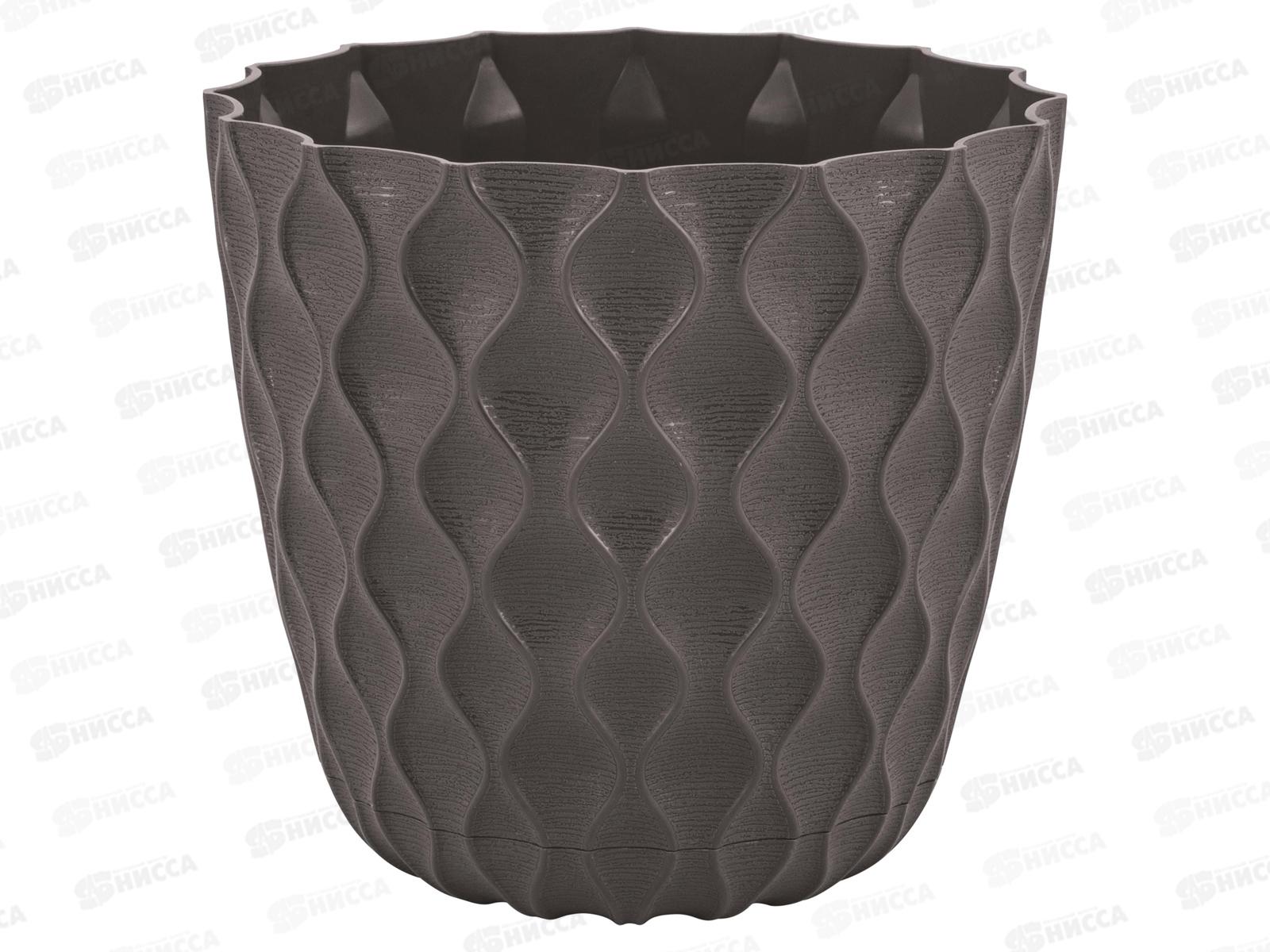 Горшок для цветов  &quotInGreen Wave&quot 10л Горький шоколад IG650410011 *12