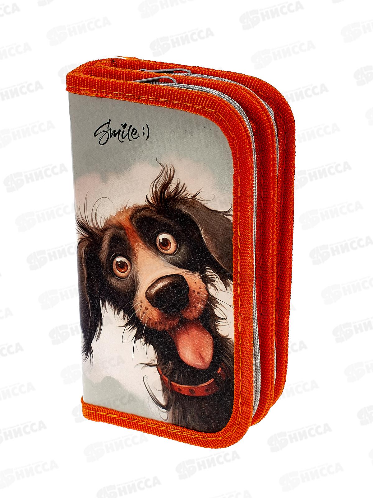 Пенал 2-секц Profit большой Весёлая собака, 190х105, ПН-1733 *32