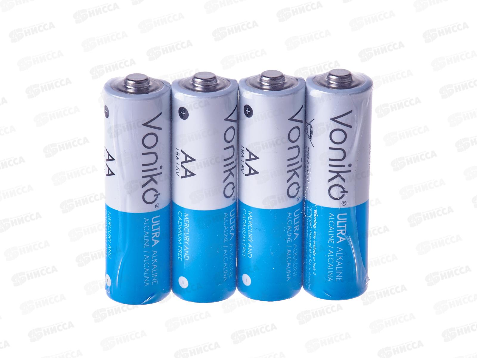 Батарейка VONIKO алкалиновая LR6 АА *4/60/720
