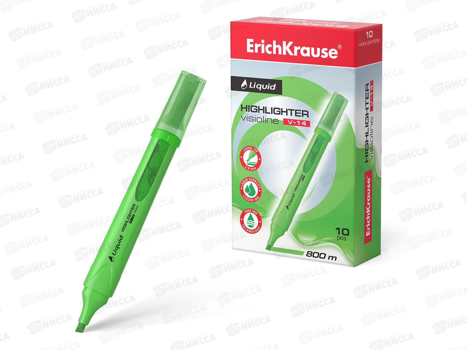 Маркер Erich Krause V-14 текстовый, зеленый, 56028 *10/120
