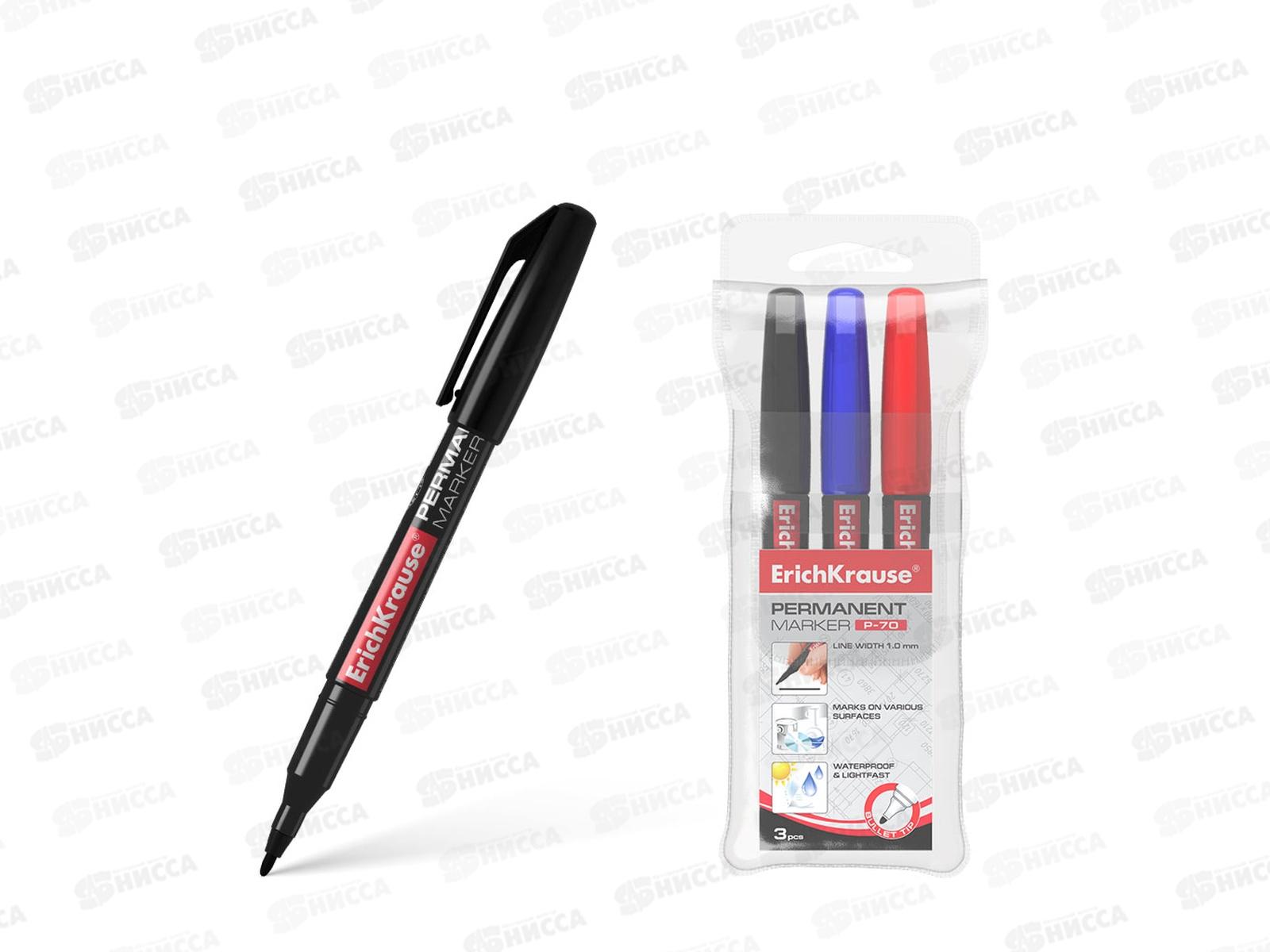 Маркеры EK Р-70 3 штуки (черный, синий, красный) 37077*12/96