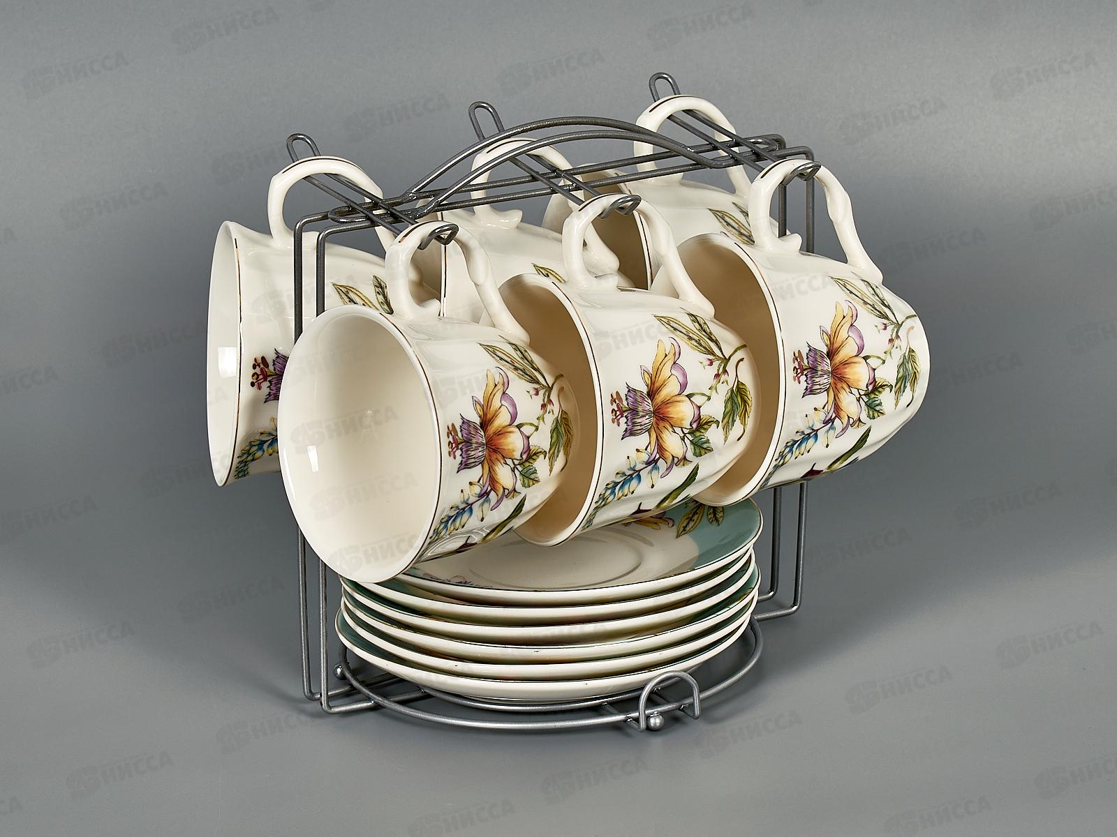 Набор чайный Колибри на металлической подставке 2308-12М 220мл 248277