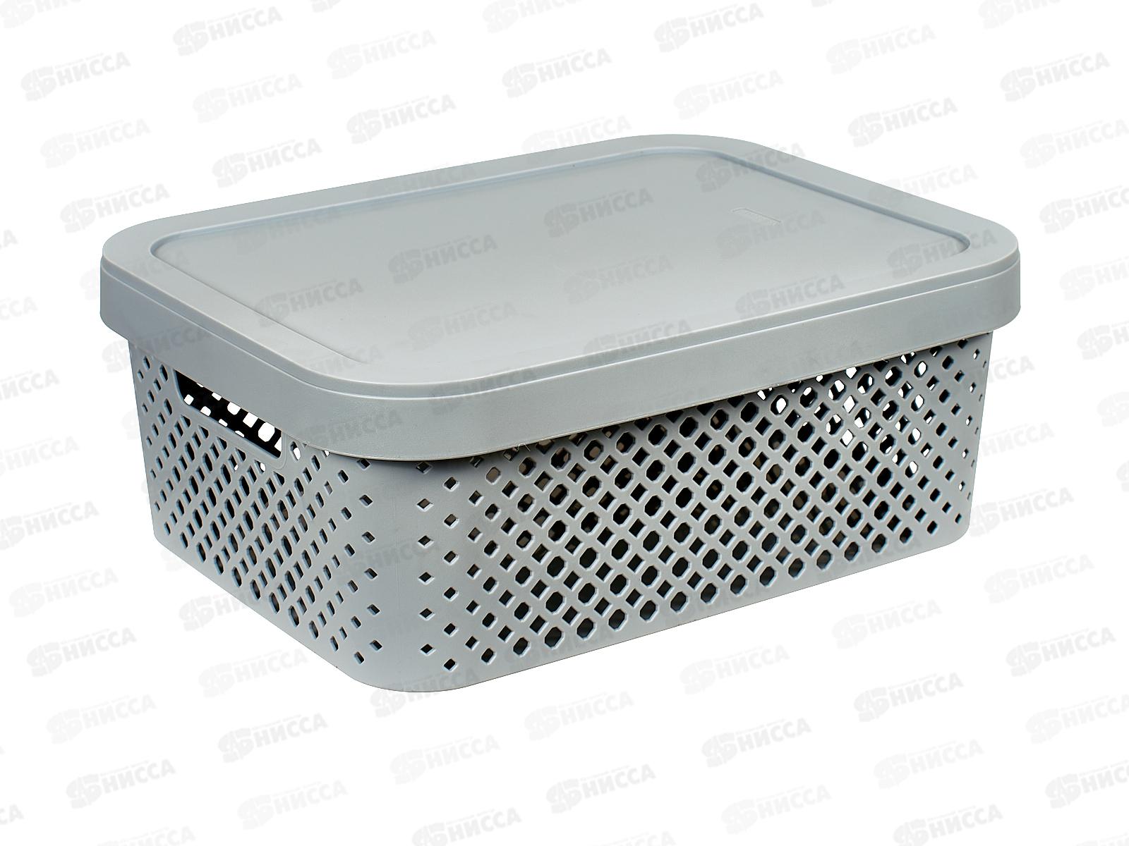 Корзина 10л Plast Team Stockholm серый шторм РТ500501025