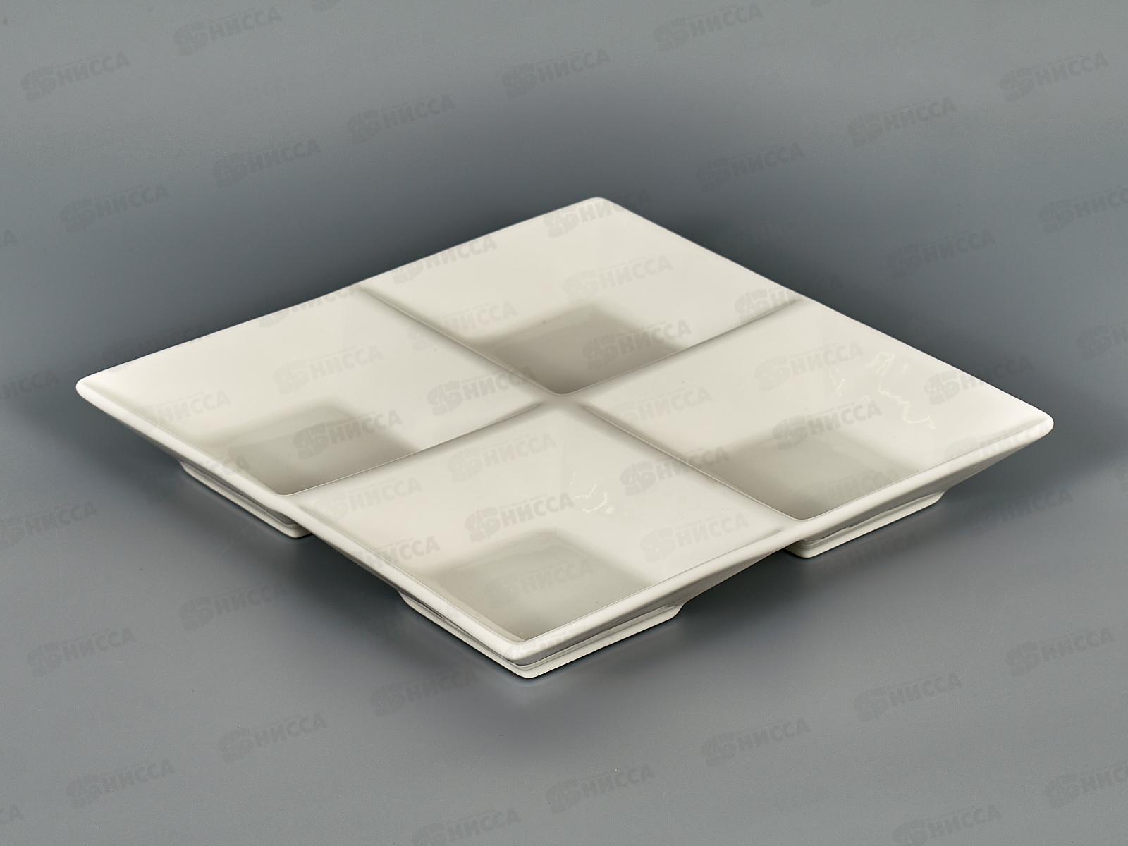 Менажница 4-х секционная квадрат JST4G180PC  Meze 240672 *36