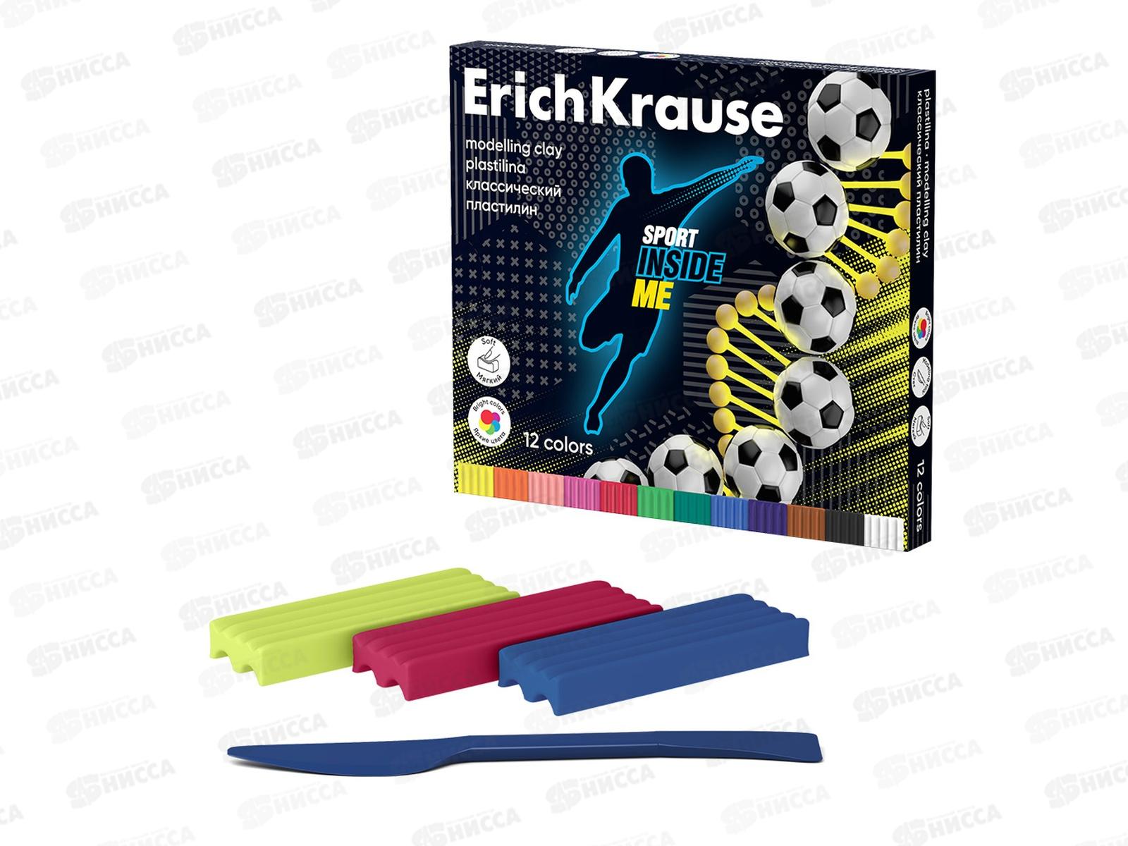 Пластилин 12цветов 180г EK Sport DNA,61777 *8/32