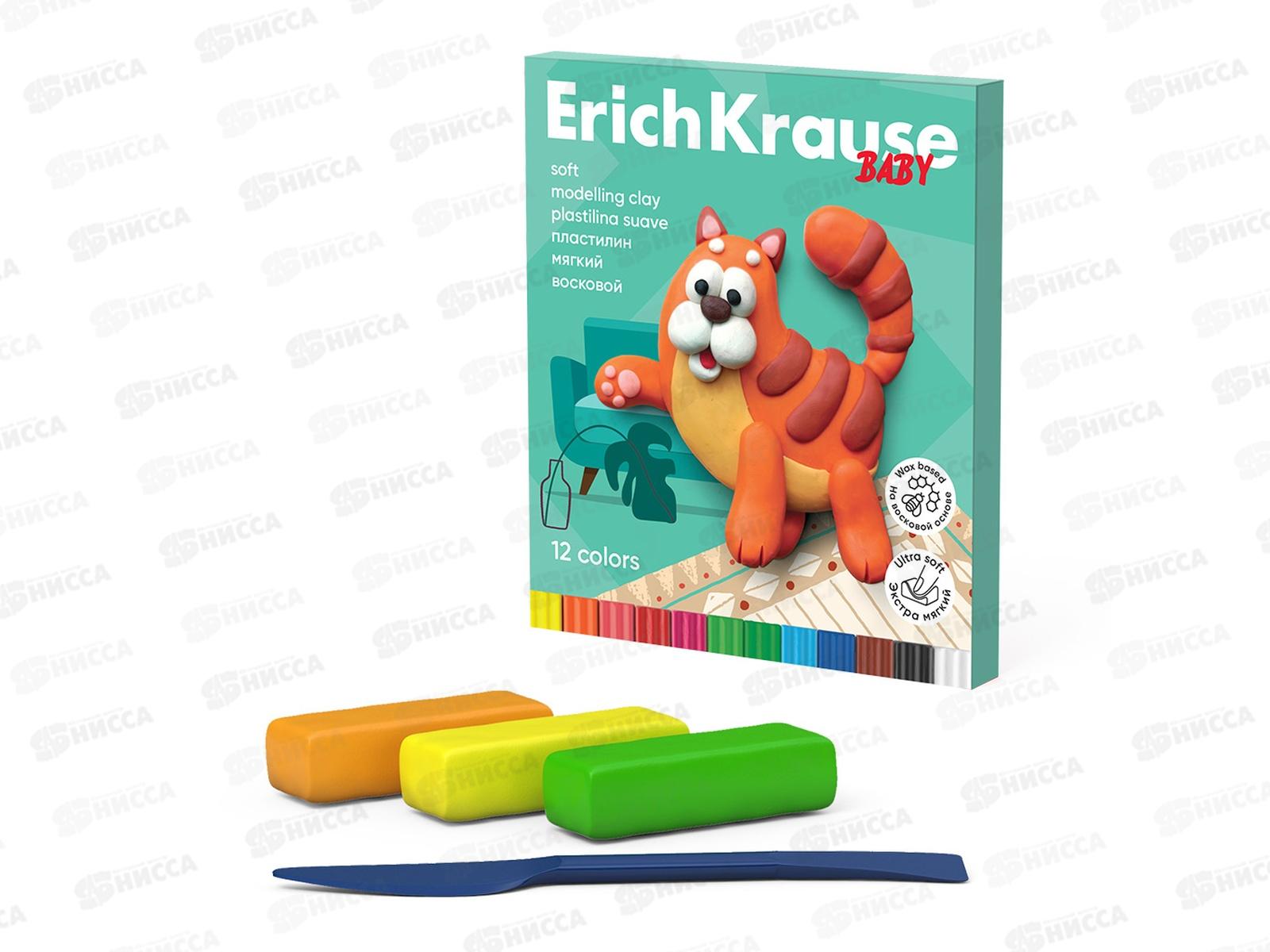 Пластилин 12цветов 156г EK Baby 61328 *36