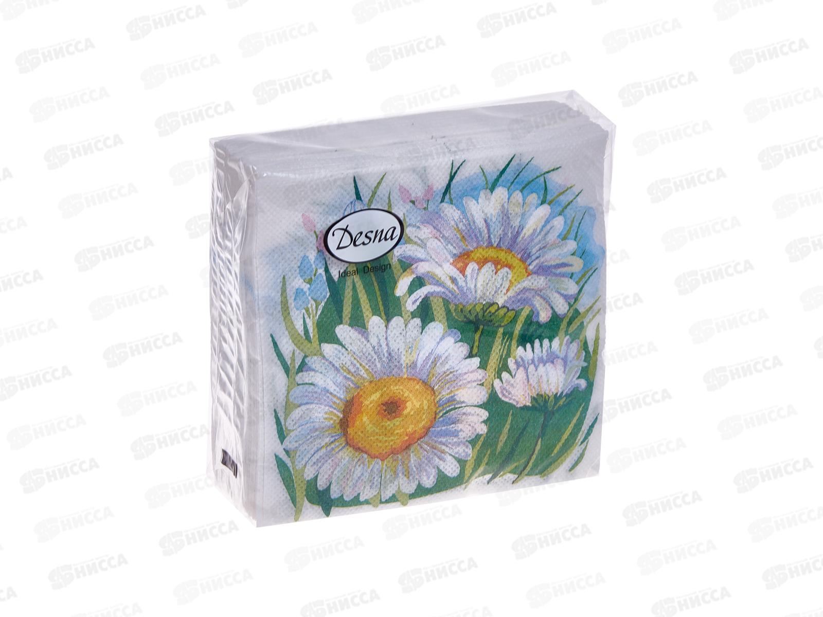 Салфетки 1 слойные 40 листов 24*24 Desna Design Ромашка,57587*32