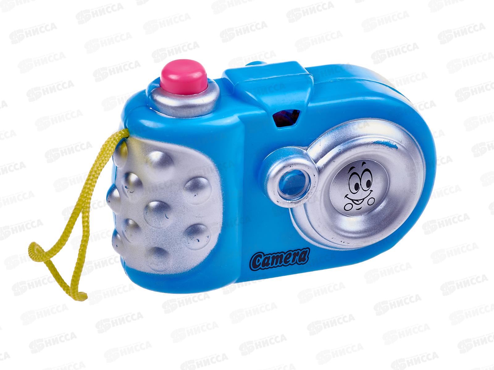 Фотоаппарат мультяшка &quotСлайды&quot 3 цвета со светом в пакете 49629