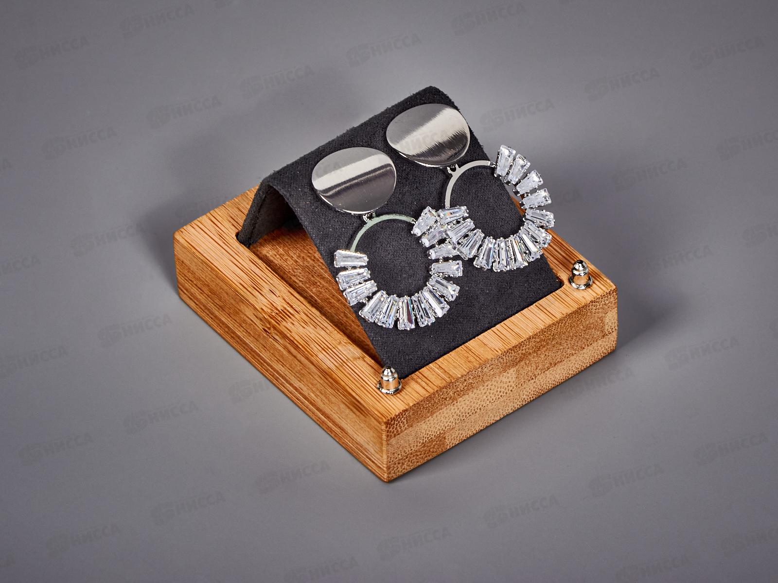 Серьги "Вспышка" круг белый 5049577