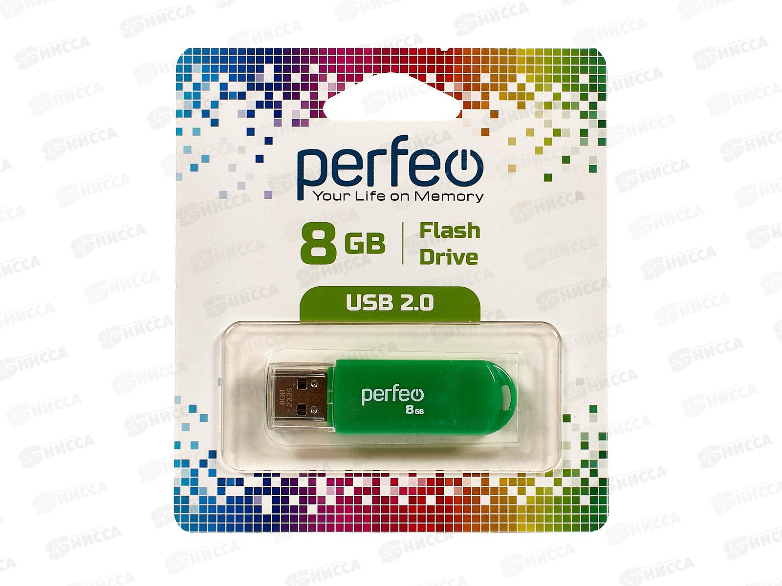 Флеш-карта Perfeo USB  8Gb C03 green