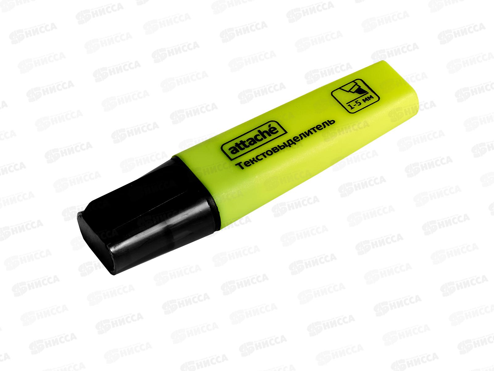 Маркер ATTACHE текстовый 1-5мм.желтый,629201*24
