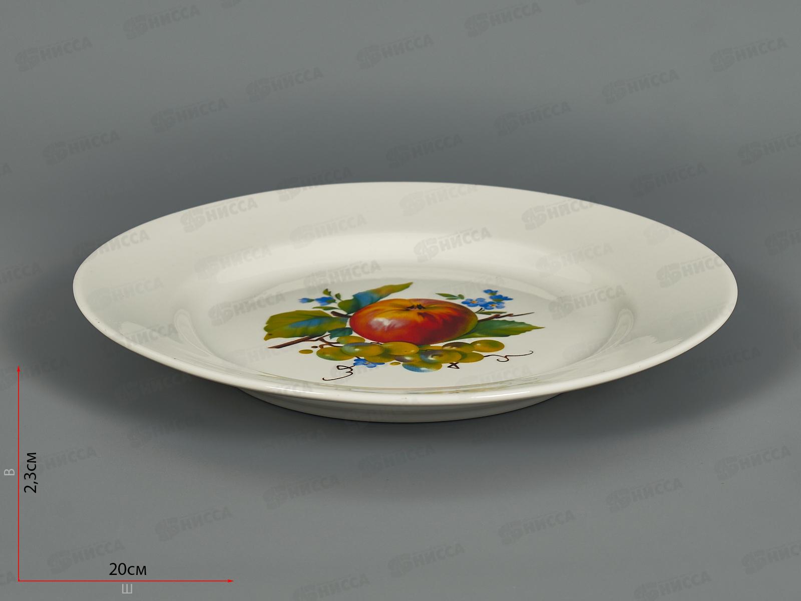 Тарелка мелкая 200мм Гладкий край Натюрморт 120002
