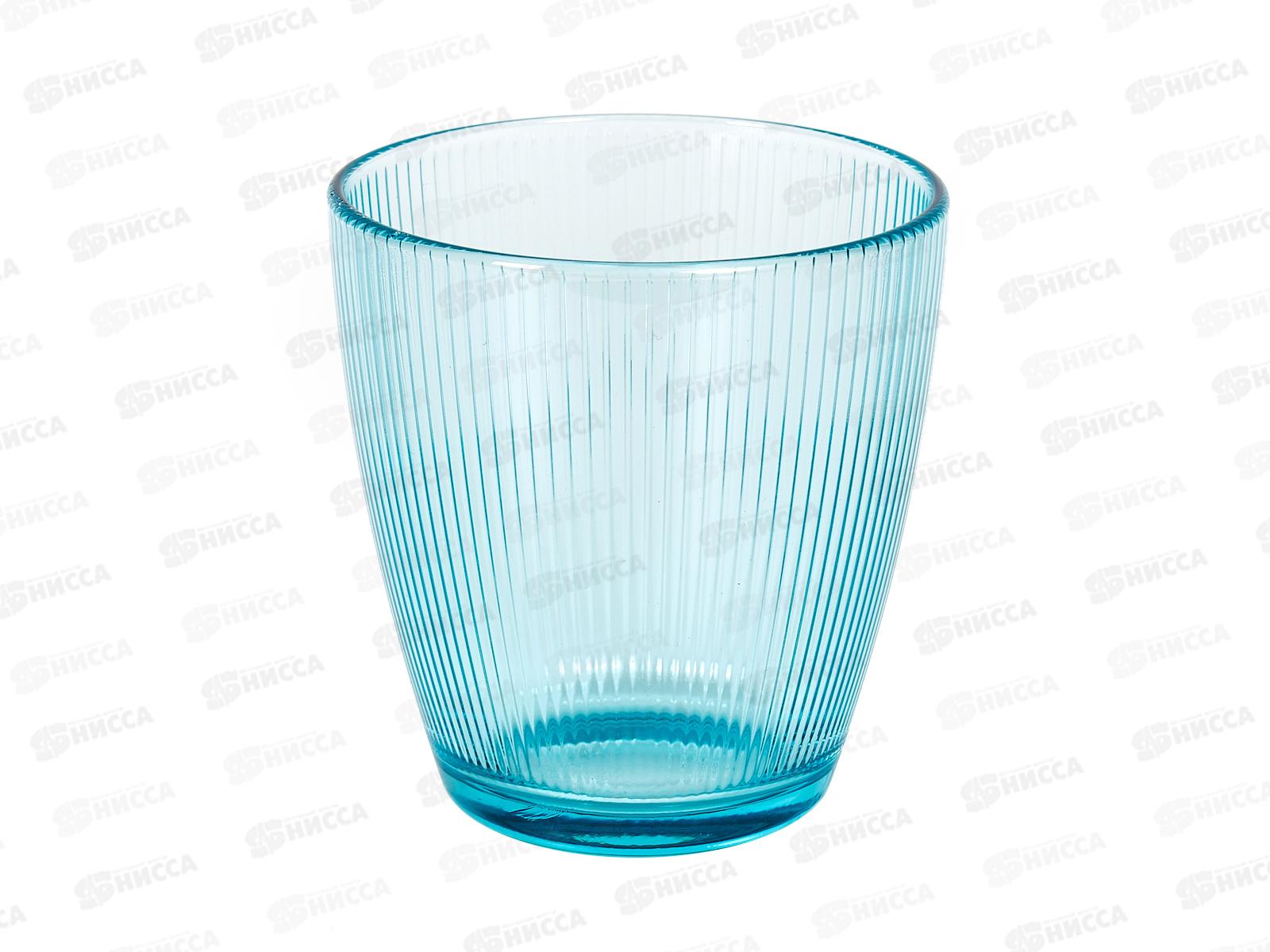 Стакан Концепто Страйпи Бирюзовый низкий 250мл O0343