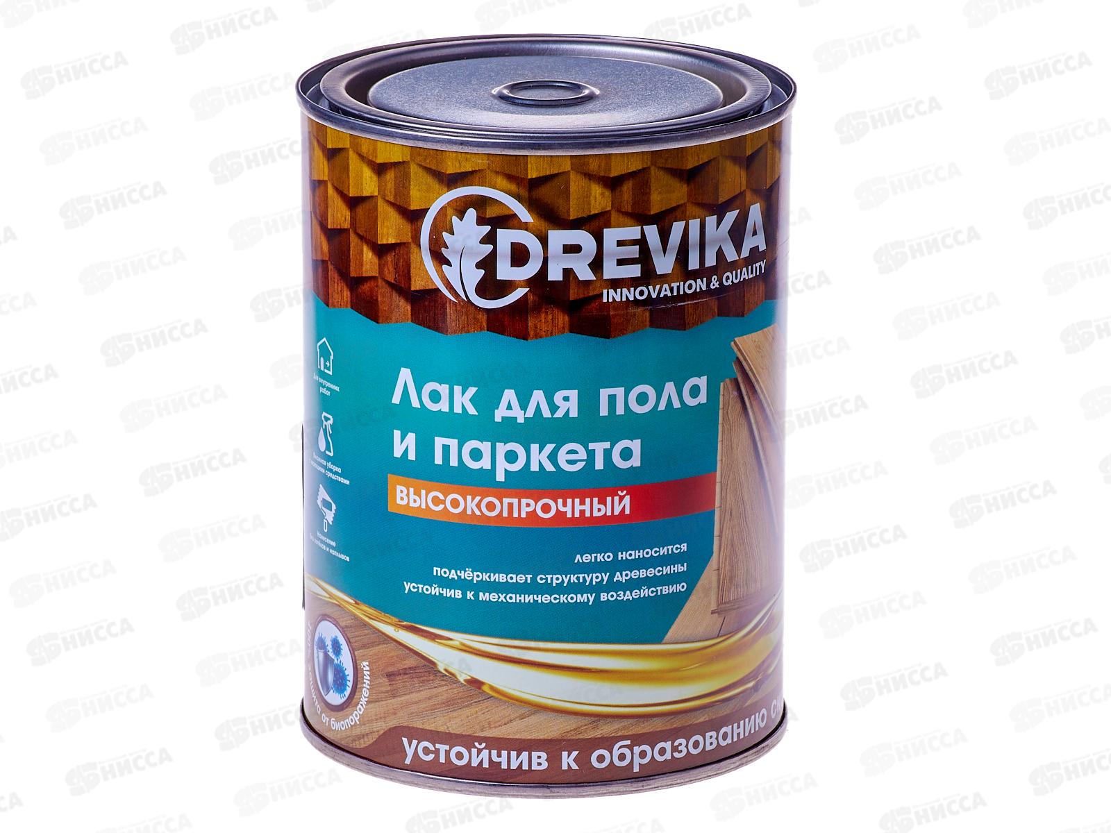 Лак для мебели и паркета глянцевый 0,8кг DREVIKA *14