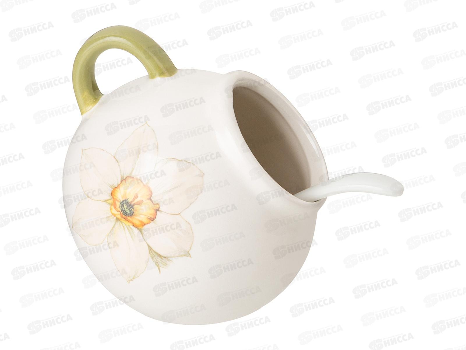 Солонка с ложкой Agness Sunday 9,5*10см 170мл 358-2210 *48