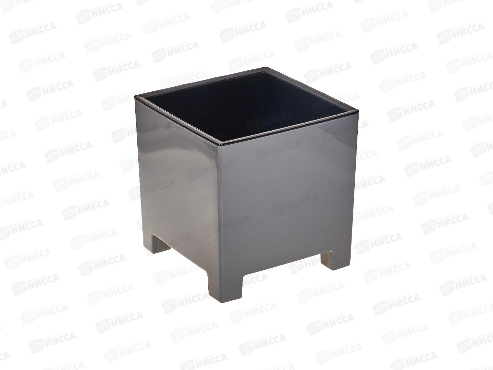 Горшок д/цветов НАРД 2,1л Серый муссон с вкладкой д.14 н.14 *8