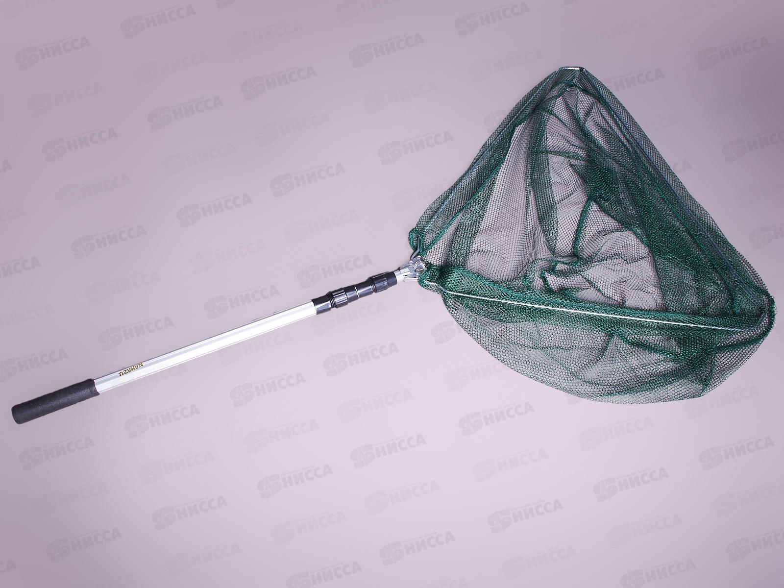 Подсачек складной телескопич.Namazu L-150см, треугольный обод 60см, капрон