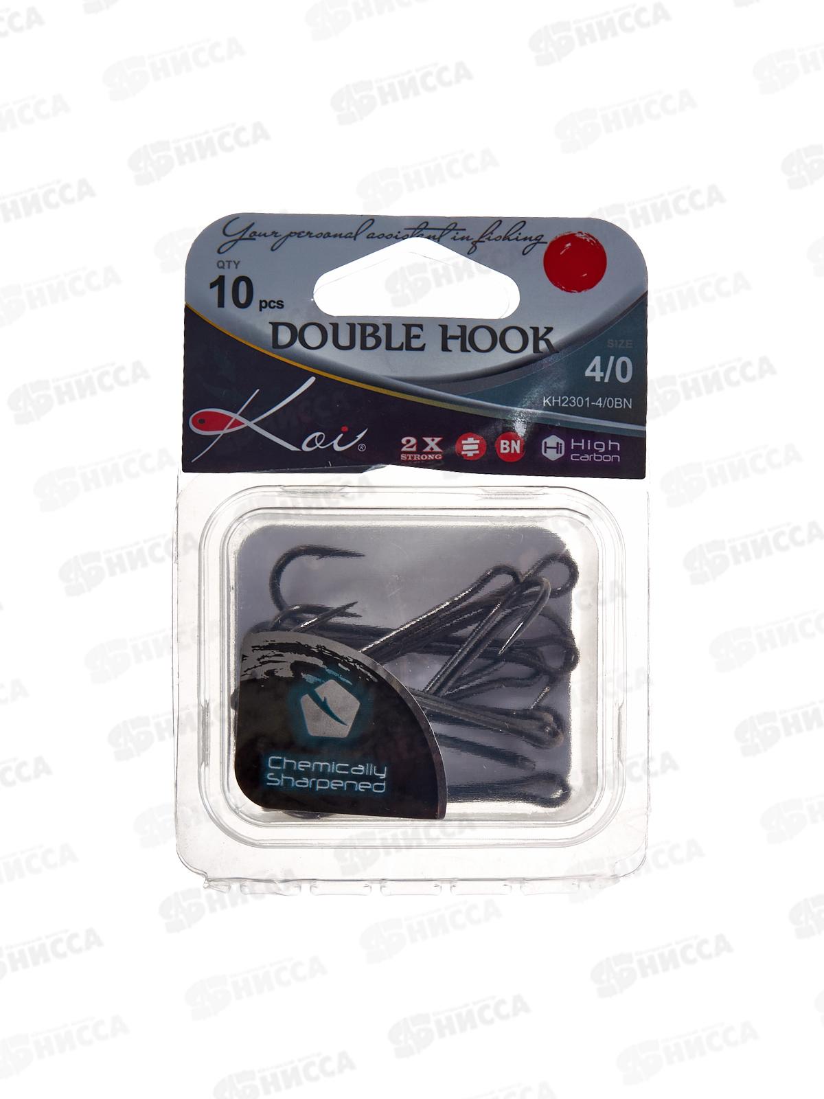 Крючок KOI &quotDOUBLE HOOK&quot р.4/0 (INT),цв BN, двойник КН2301-4/0BN 10шт