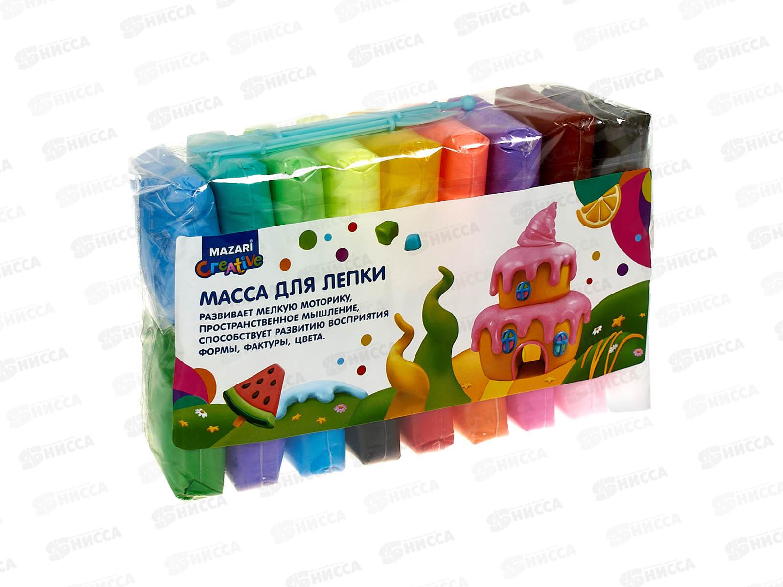 Масса д/лепки MAZARI 18цв.,стек3шт,.М-4194-18*80