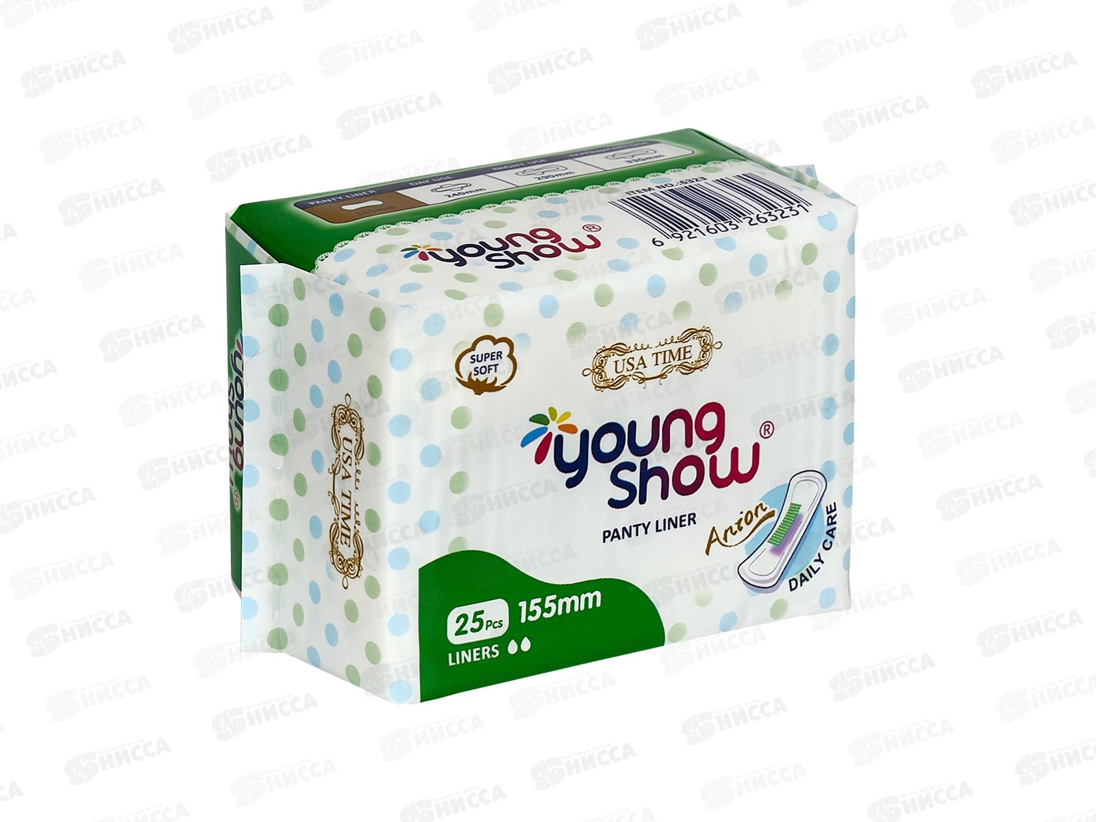 Young Show USA time прокладки ежедневные антибактериальные 25шт *48