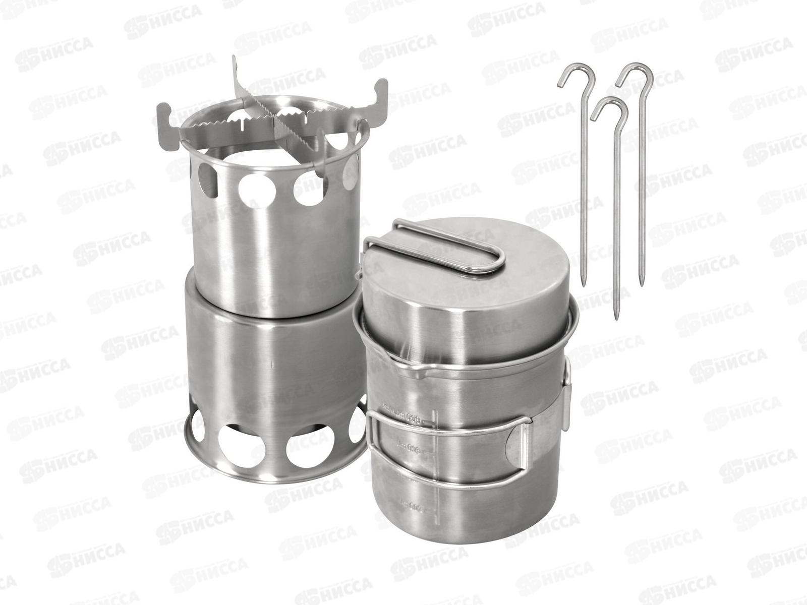 Набор туристической посуды в комплекте с печью-щепочной DA84-192