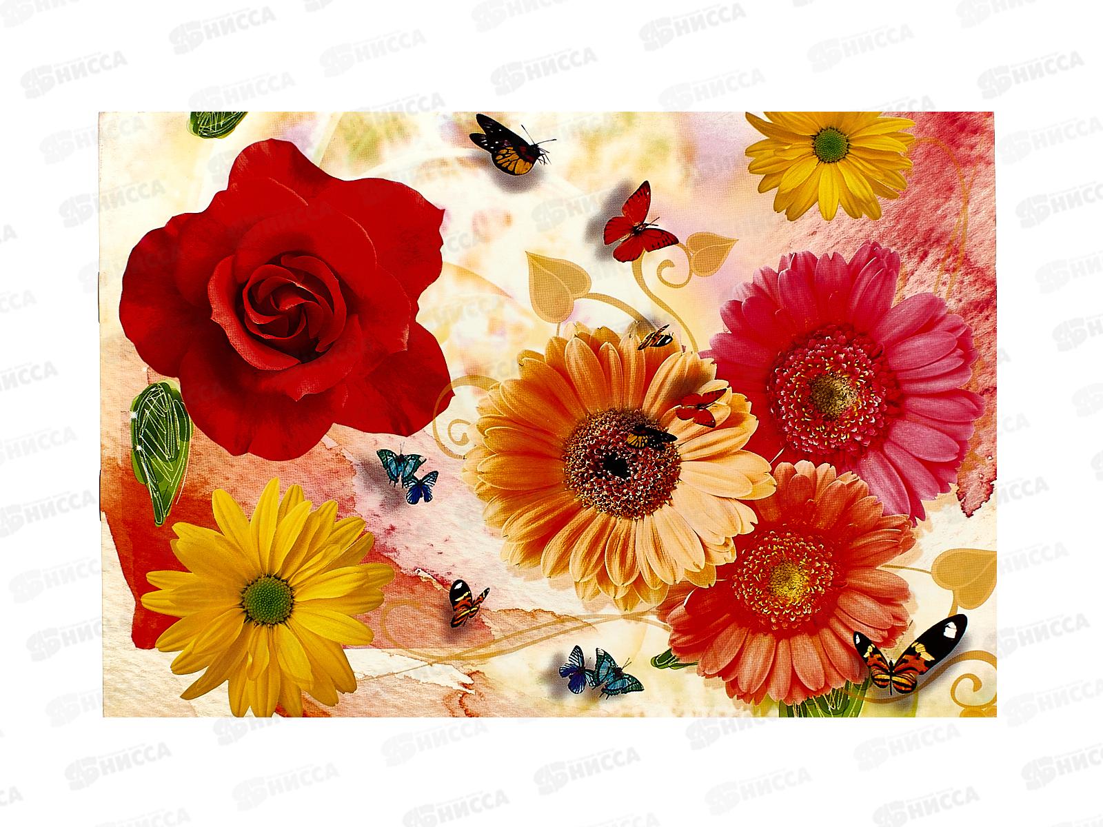 Альбом для наклеек ПГС 21*14,5 Цветы *20