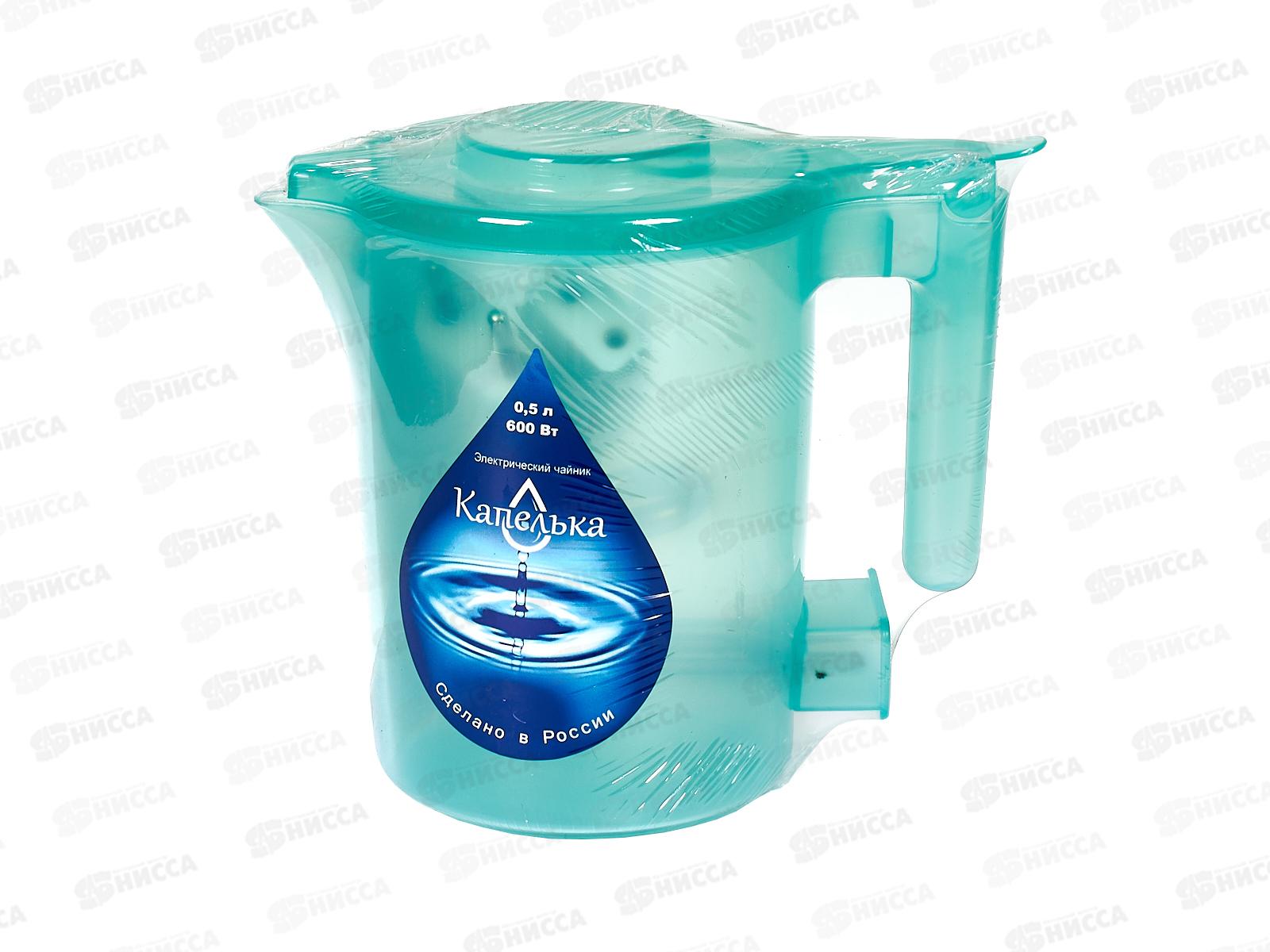 Чайник электрический Капелька 0,5л зеленый 003911