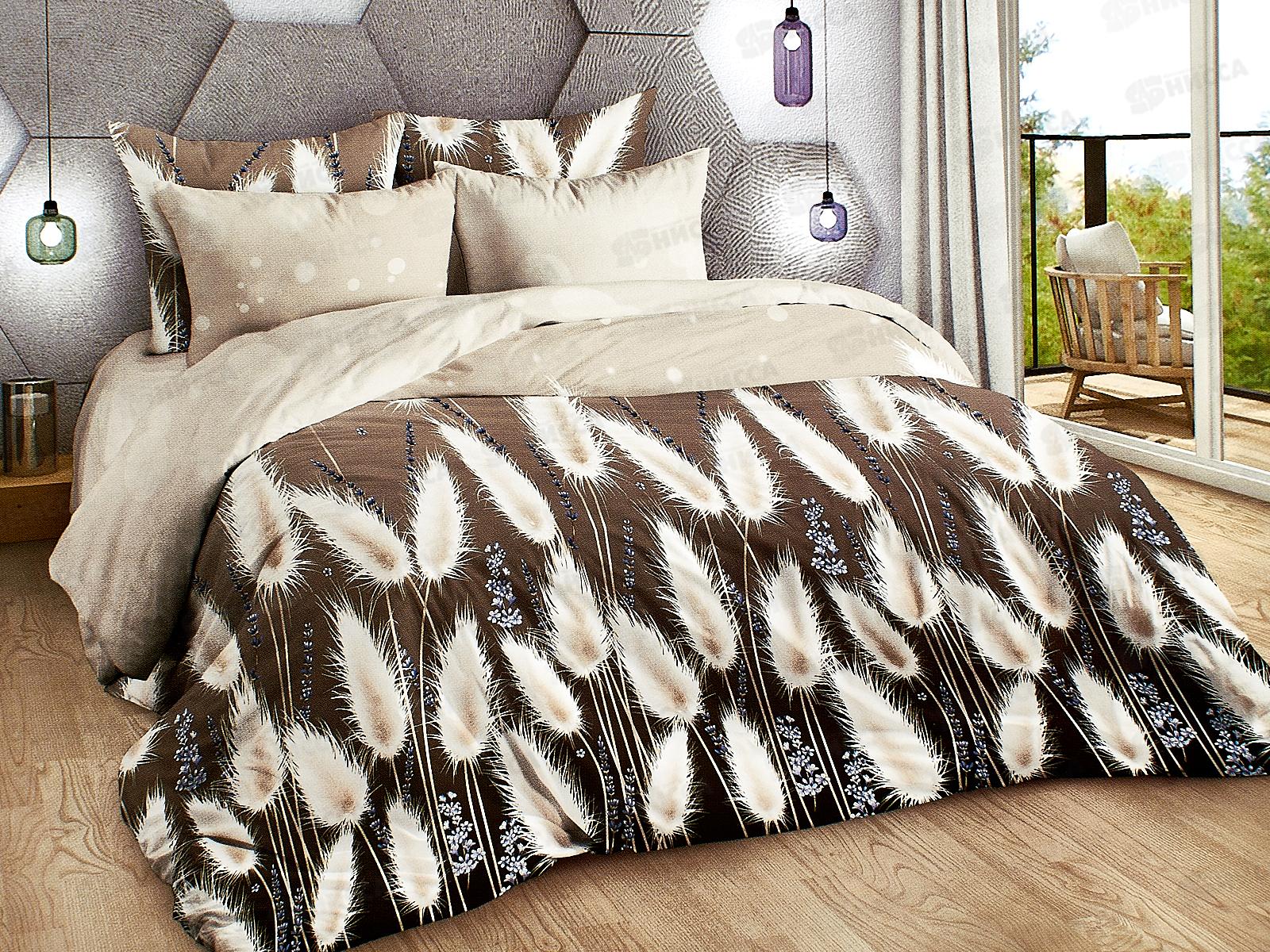 Комплект постельного белья 1.5сп 215*150 бязь набивная плотность125 Ларгус