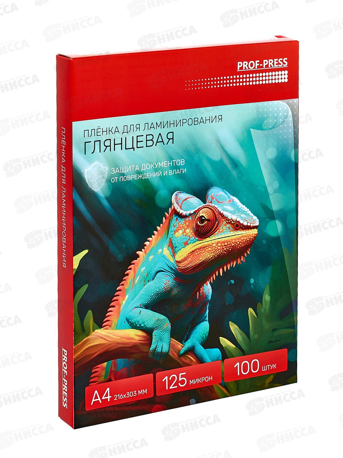 Пленка для ламинирования ПП А4 125мкр, 216*303мм, 100шт, глянцевая, ПЛЛ-2653 *10