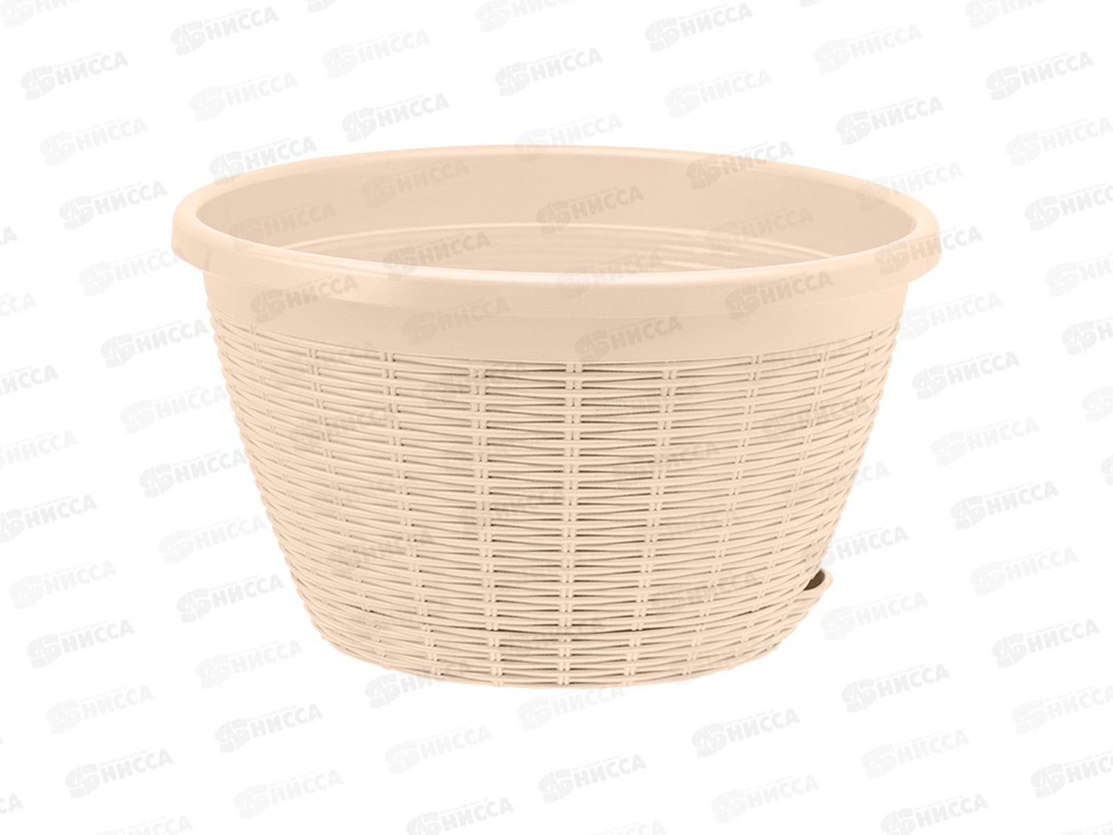 Кашпо Подвесное 4,5л без подвеса Кремовый КШ-9146 *20