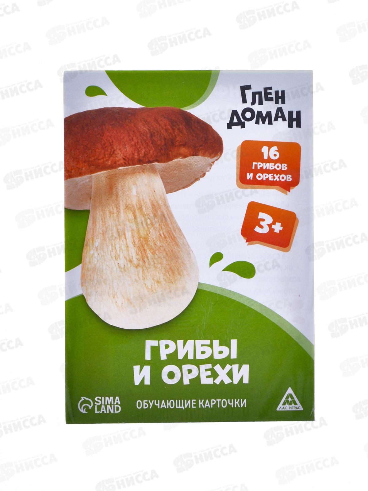 Карточки развивающие &quotГрибы и орехи&quot 8 карт 9570008