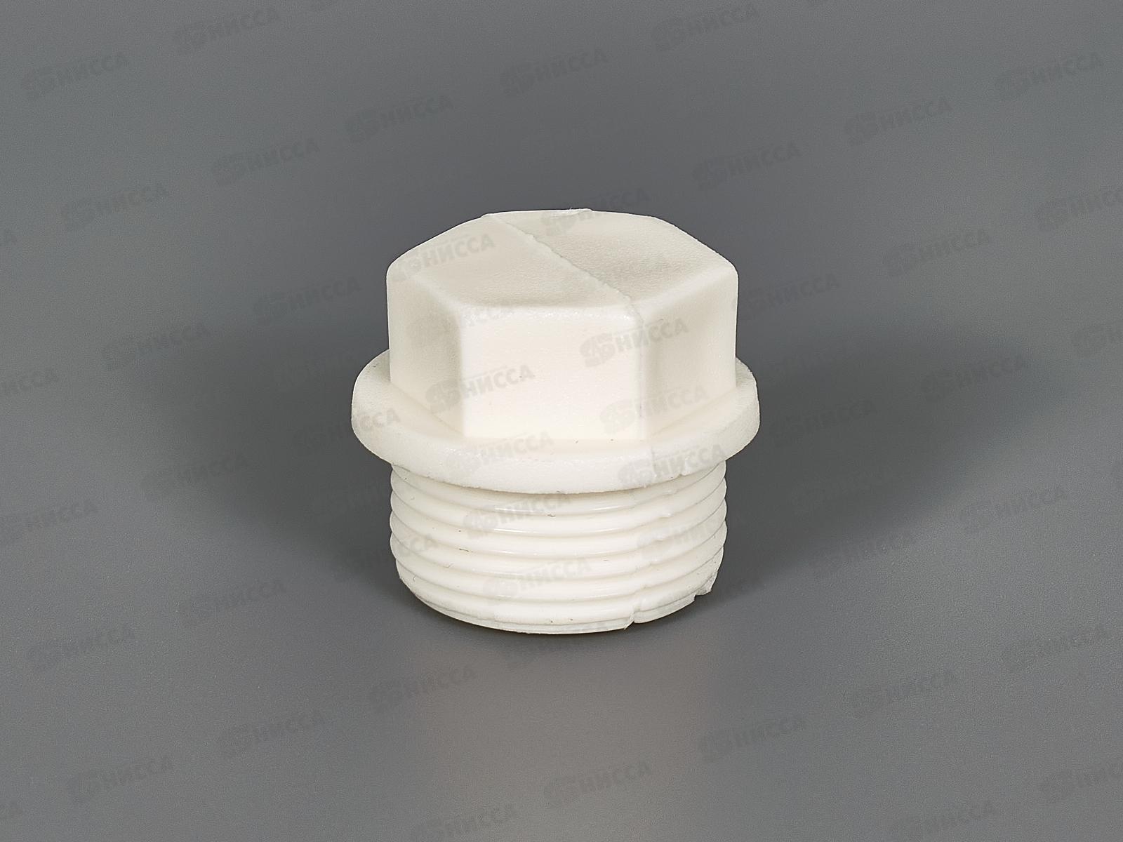 Заглушка PP-R с резьбой 25 белый, Jakko *100/1000