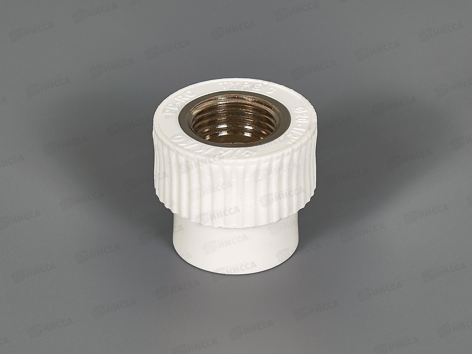 Адаптер PP-R с внутренней резьбой белый 20x1/2&quot Jakko *25/250