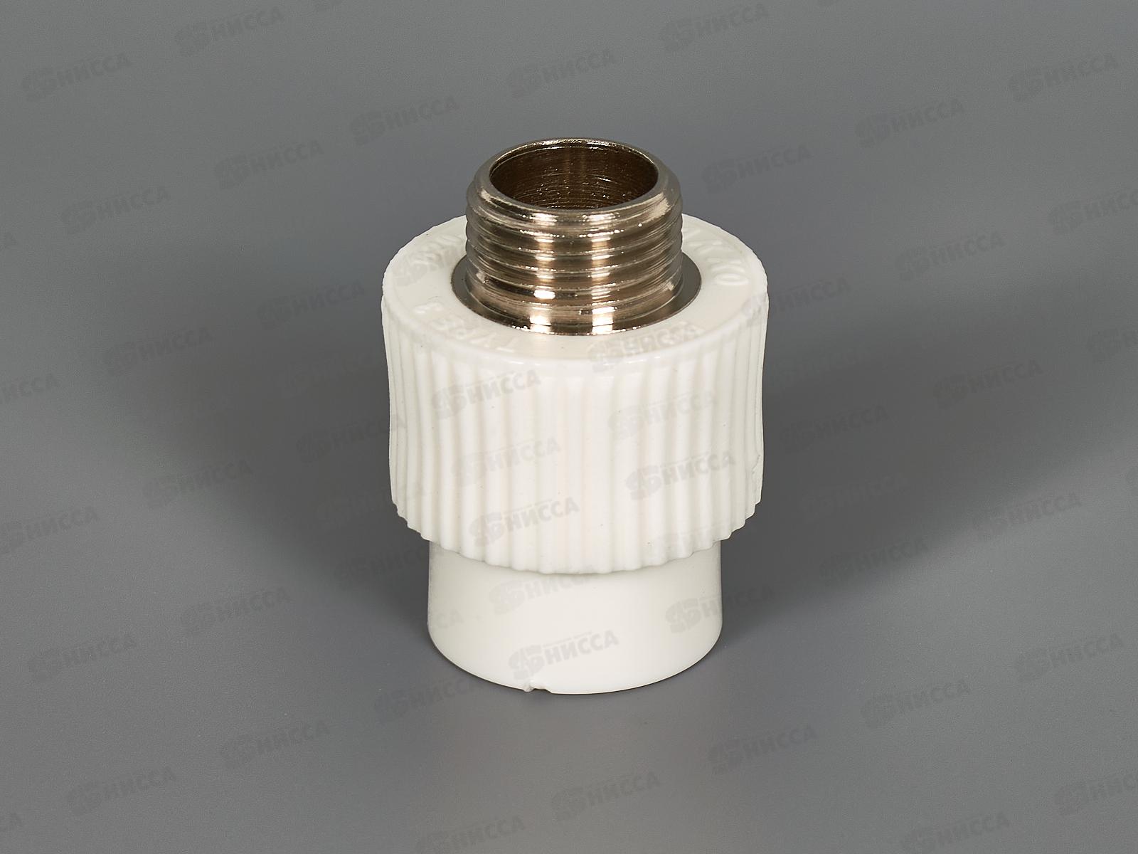 Адаптер PP-R с наружней резьбой белый 20x1/2&quot Jakko *25/200